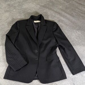 Tahari Black Pinstripe Blazer